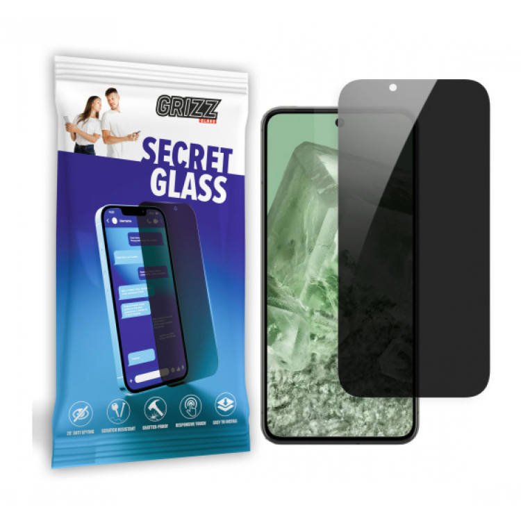 3MK Grizz hybrid SecretGlass PRIVACY Γυαλί προστασίας 7H FLEXIBLE GLASS για Google Pixel 8 Pro - ΔΙΑΦΑΝΟ - GRZ6936